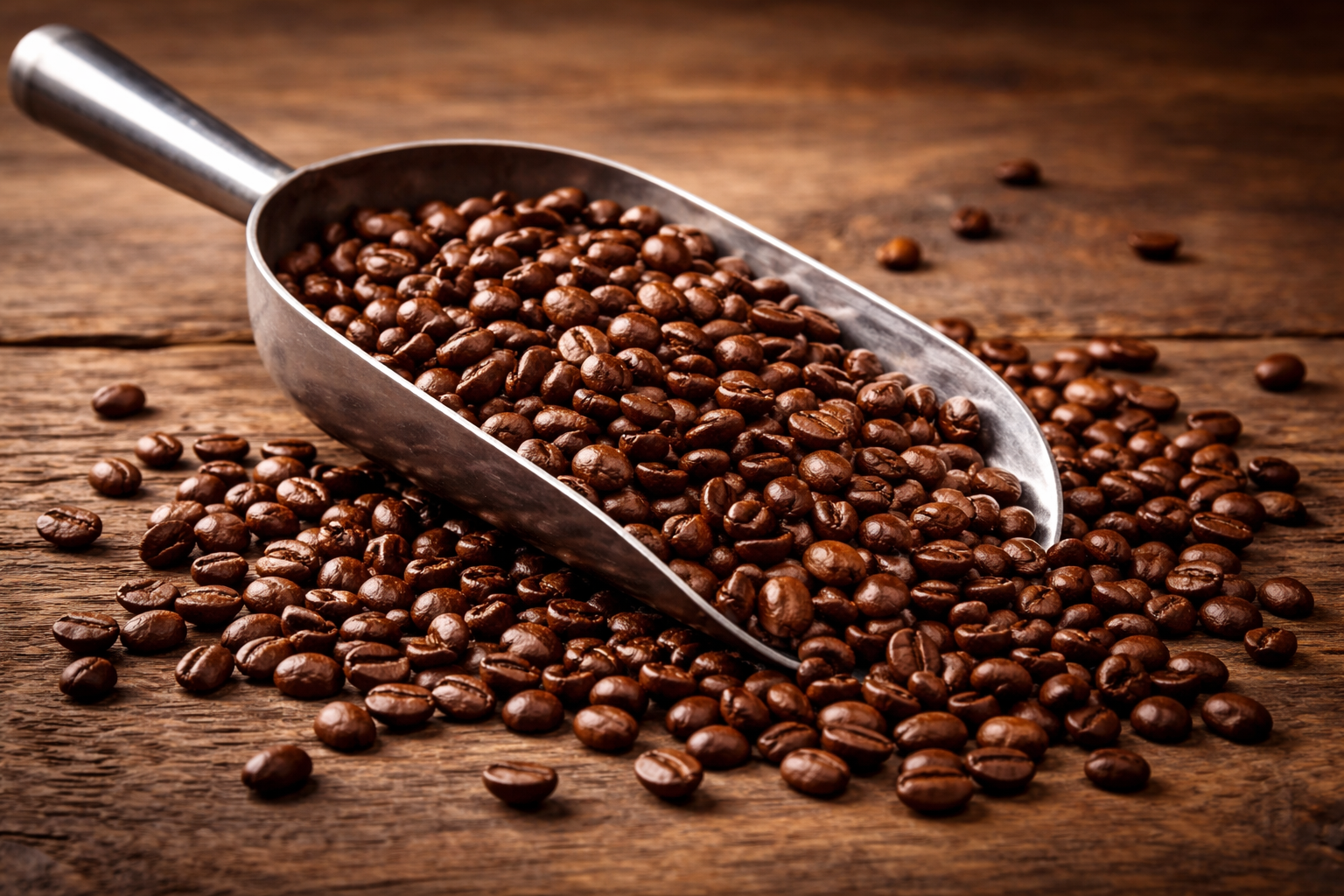 Freshly roasted coffee at the roastery